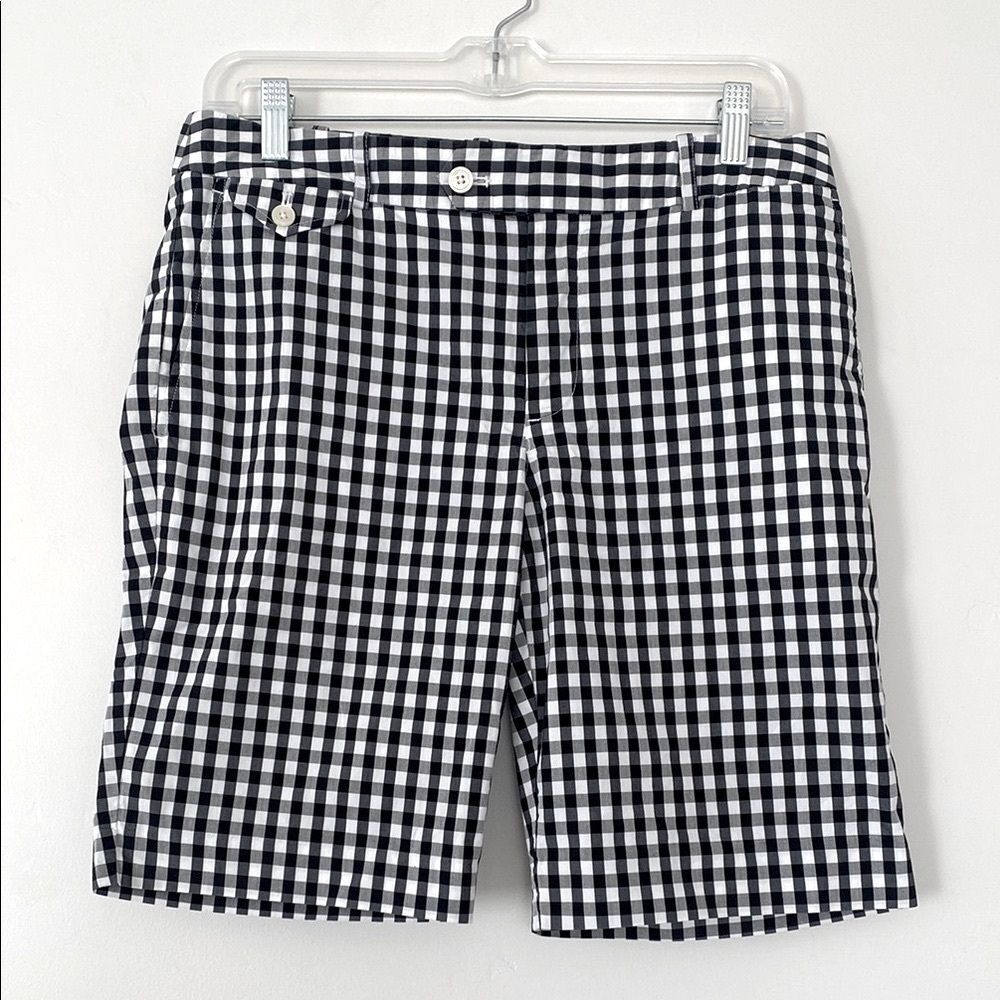 Ralph Lauren Gold Black & White Shorts Pony Embroidered Preppy Vacation Golf
